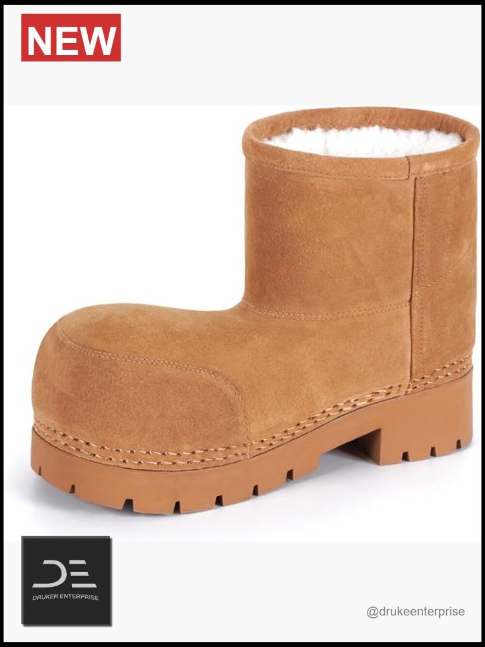 Faux Fur Lined Platform Winter Snow Boots Waterproof Ankle Booties Anti Slip